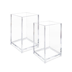 Newkita clear acrylic pencil holder 2pack for organized desk and easy access