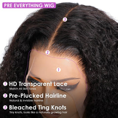 Newshion 13x6 lace front wig, Brazilian hair with pre-plucked natural hairline