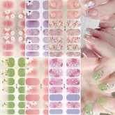 NEWSPIED Spring Gel Nail Strips with flowers for versatile floral nails