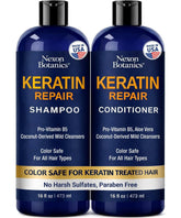 Champú Nexon Botanics con keratina en botella, fortalece cabello frágil y aporta brillo