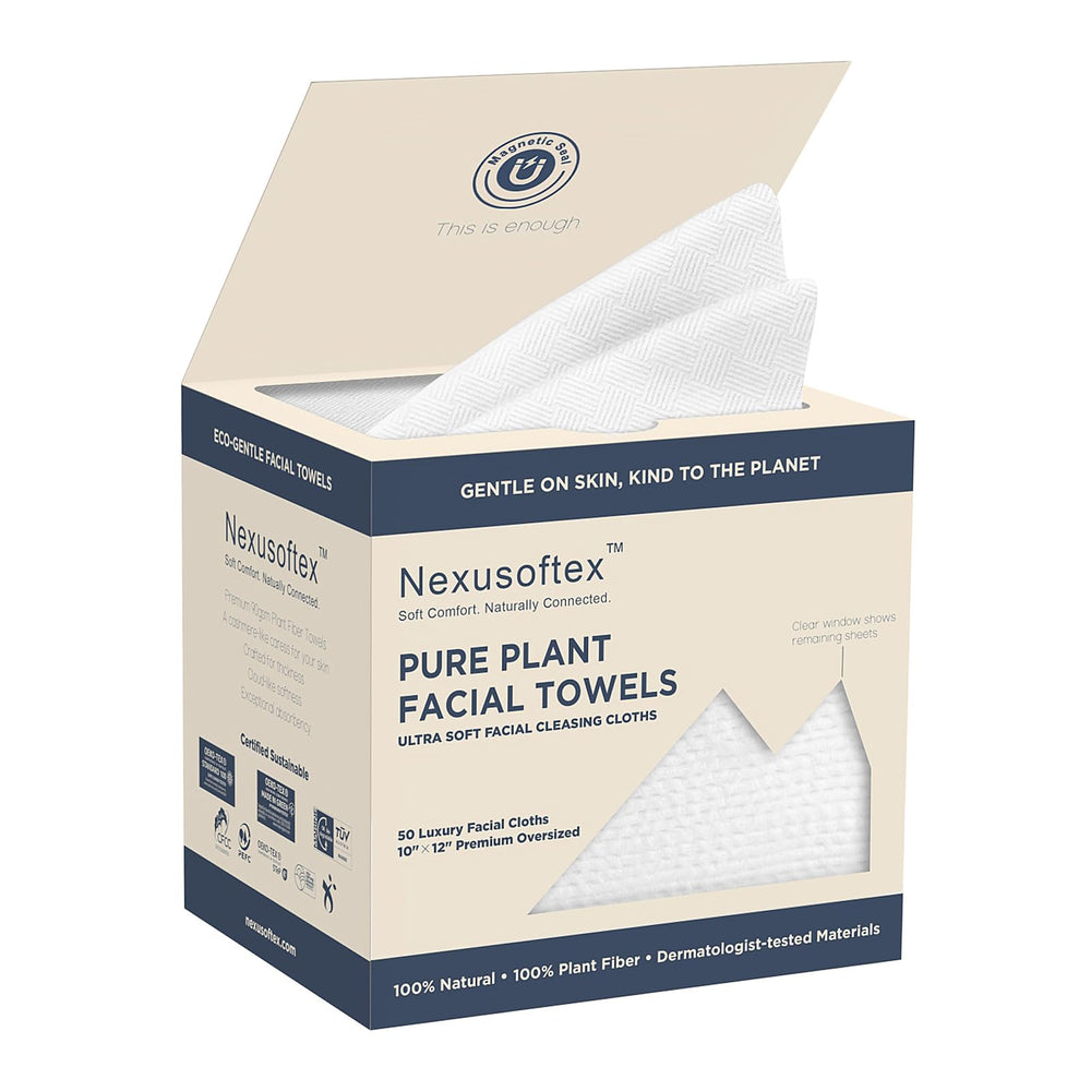 Nexusoftex: caja con ventana y cierre magnético facilita acceso a las toallas faciales
