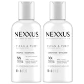 Nexxus champú de viaje: botella visible para una limpieza suave.