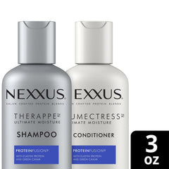 Dúo Nexxus Therappe y Humectress en formato viaje práctico para maleta