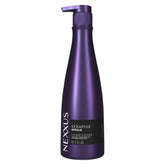 Nexxus Keraphix acondicionador, botella visible, promueve reparación profunda del cabello.