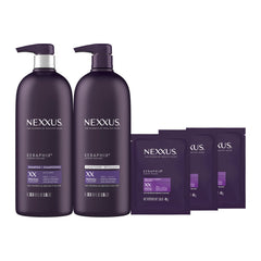 Nexxus Keraphix shampoo bottle showcasing keratin protein for damaged hair