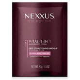 Nexxus Vitall 8-In-1 Masque bottle with creamy, nourishing hair care.