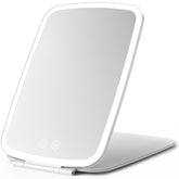 NEZZOE rechargeable folding mirror with 10x7 inch front view for full-face makeup