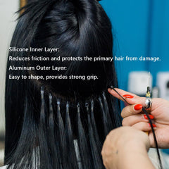 NIACONN dark brown beads blend naturally with hair color.
