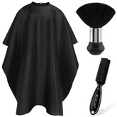 NICEMOVIC hair cutting cape 57x46 black covers clients comfortably during salon or home cuts.