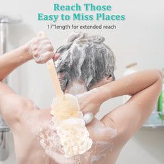 NICEMOVIC malla-nylon-exfoliante ofrece espuma rica para la ducha.