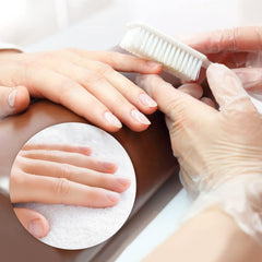 NICEMOVIC soft bristles close-up showing gentle nail cleaning