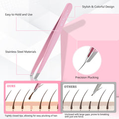 NICEMOVIC straight-tip tweezers with large grip for control