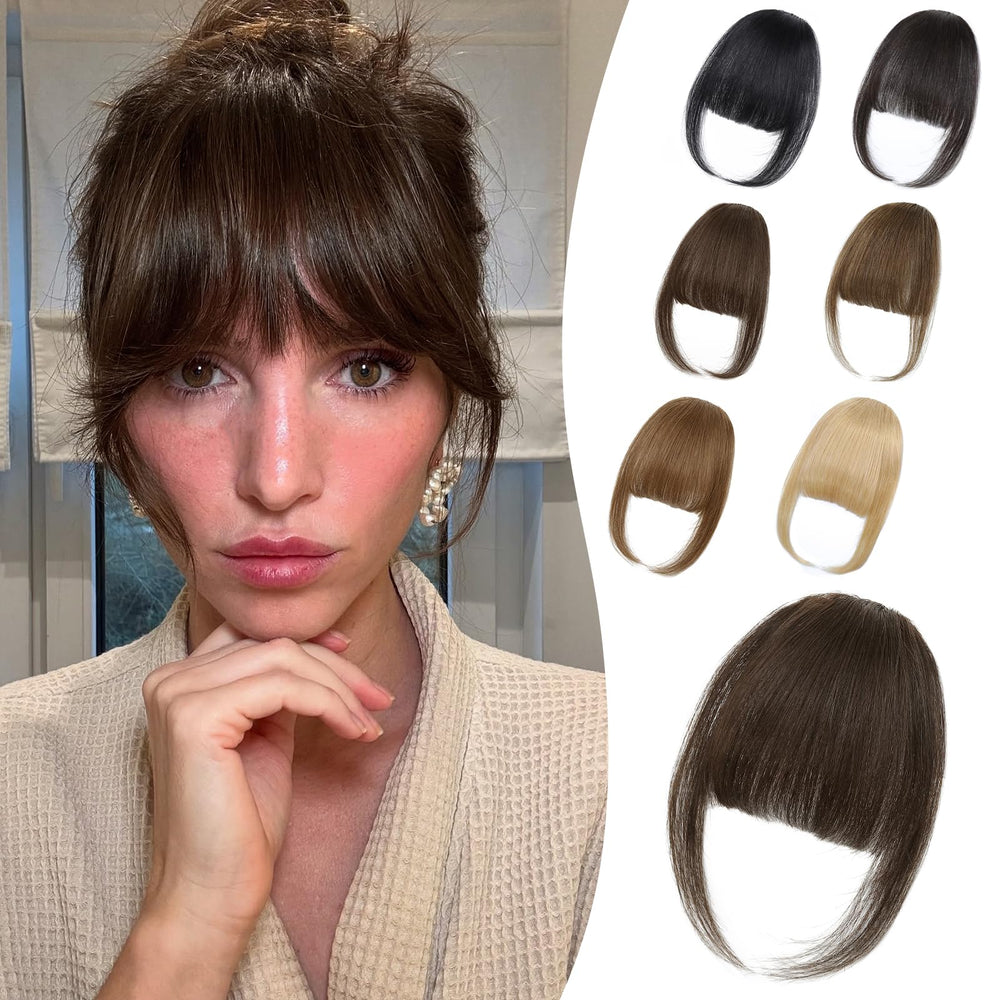 Niceone Hair wispy bangs clip-in for a natural, everyday fringe