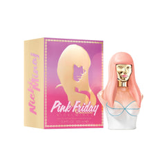 Nicki Minaj Pink Friday box display showcasing elegant packaging for gifting.