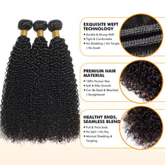 NICMISS kinky curly bundles closeup texture shows soft, tangle resistant hair