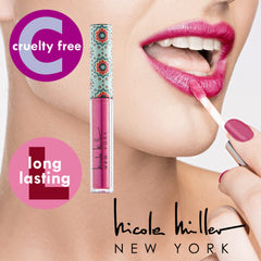 Brillo labial Nicole Miller New York en bolso para retoques