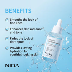 NIDA Centella Serum, textura: sensación ligera que calma irritaciones momentáneas.