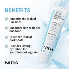 NIDA Fórmula Juvenil textura crema lista para aplicar en la piel.