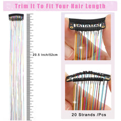 Nielp heat-resistant tinsel ready for curling or straightening.