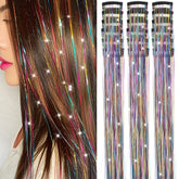 Nielp Rainbow hair tinsel clip adds instant sparkle to any style.