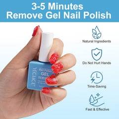 NIFEISHI remover applied on nails speeds removal in minutes