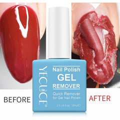 NIFEISHI remover applied on nail showing quick 3–5 minute removal