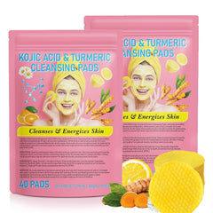 NIFEISHI Turmeric Kojic Acid Cleansing Pads pack shot for daily brightening and deep cleansing