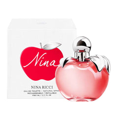 Nina Ricci Nina bottle with apple-shaped design and gold leaf cap for elegant style