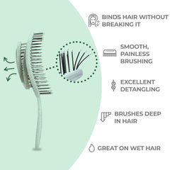 Ninabella detangle brush ergonomic handle for comfortable grooming