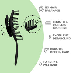 Ninabella detangle brush ergonomic handle for comfortable styling