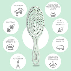 Ninabella detangle brush no pull detangling in action