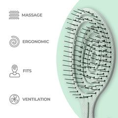 Ninabella detangle brush vegan recycled plastic construction details