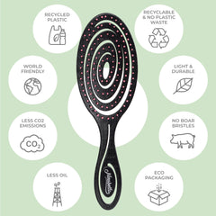 Ninabella Spiral Hairbrush detangles smoothly on wet hair without snagging.