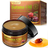 Ninsiec Batana Oil bottle pour demonstrates premium Honduran care for stronger, hydrated hair