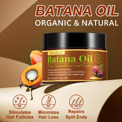 Ninsiec Batana Oil texture closeup highlights rich, unrefined formula for damaged hair care