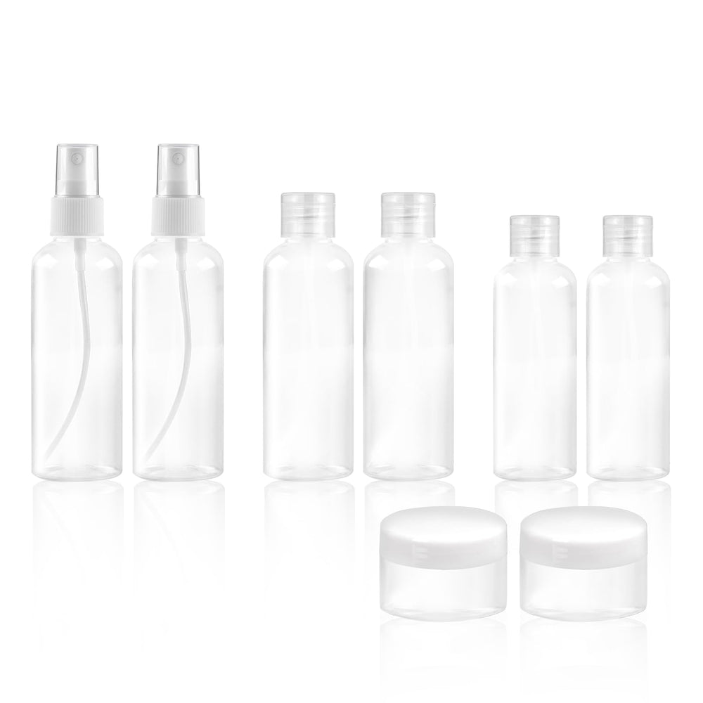 Ninsula travel bottles set with two 100ml flip-top bottles for quick access