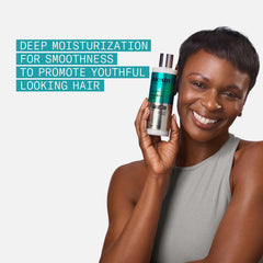 Hyaluronic acid imagery in NIOXIN Age Defense Conditioner signals deep moisture.