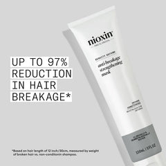 Application demo of Nioxin Density Defend mask on hair for smoother, stronger strands.