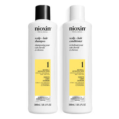 Nioxin Duo Kit System 1 conditioner tube for moisturized hair and reduced breakage.