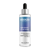Nioxin Night Density Rescue Serum bottle closeup highlighting nighttime care benefits