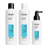NIOXIN Scalp + Hair Shampoo bottle; a gentle cleanser preparing the scalp for treatment