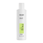 Nioxin System 2 conditioner bottle shows a lightweight formula for progressed thinning