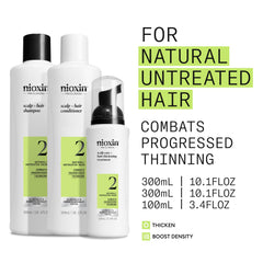 Nioxin System 2 scalp and hair treatment tube supports fuller-looking strands.