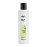 Nioxin System 2 shampoo bottle for daily cleansing and thicker-looking hair.