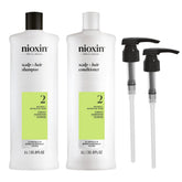 NIOXIN System 2 shampoo bottle shown for cleansing progressed thinning hair.
