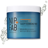 Nip+Fab caja de discos glicólico diarios para limpieza facial.