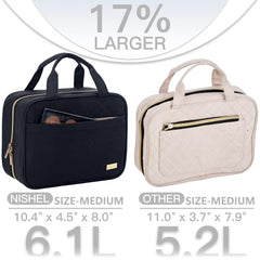 NISHEL bag with transparent window for quick security checks.