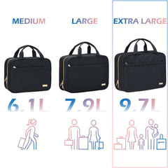 NISHEL travel toiletry bag transparent window for quick security screening and visibility.