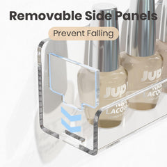 Removable anti-slip end inserts keep bottles secure on the NIUBEE rack.
