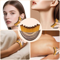 Niufa soft synthetic bristles glide smoothly for gentle facial massage.